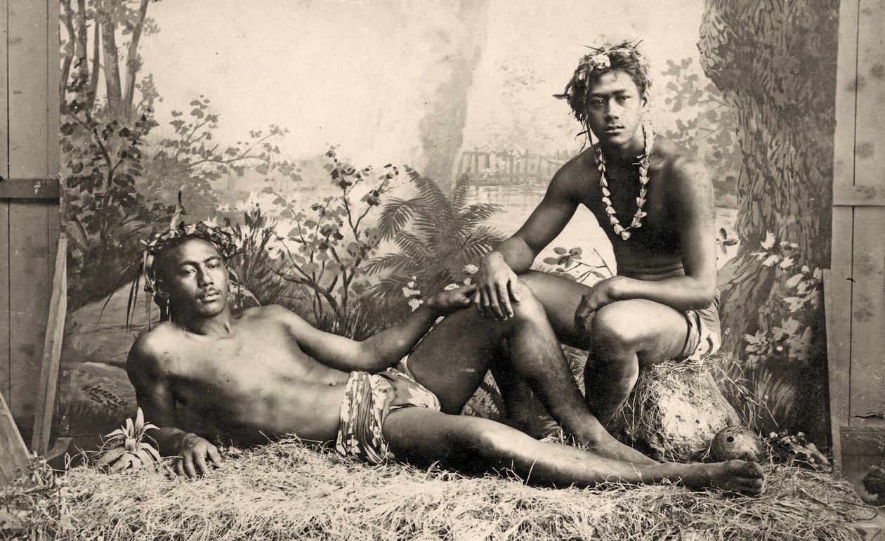 Deux danseurs masculins, Tahiti, 1887 - Unknown
