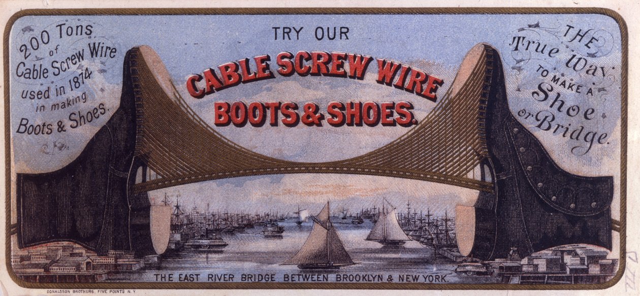 Bottes et Chaussures à Vis Câblées, 1874-75 - American School