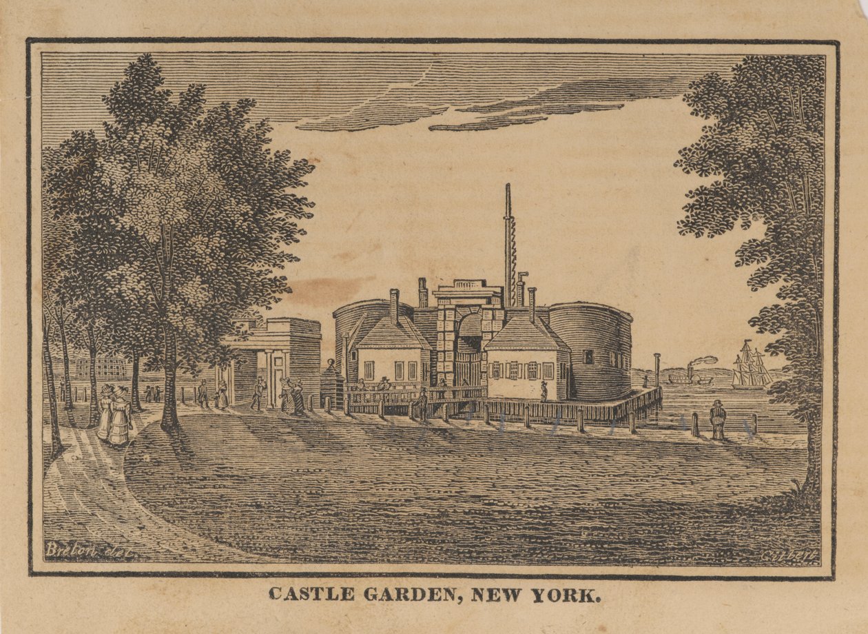 Castle Garden, New York - American School
