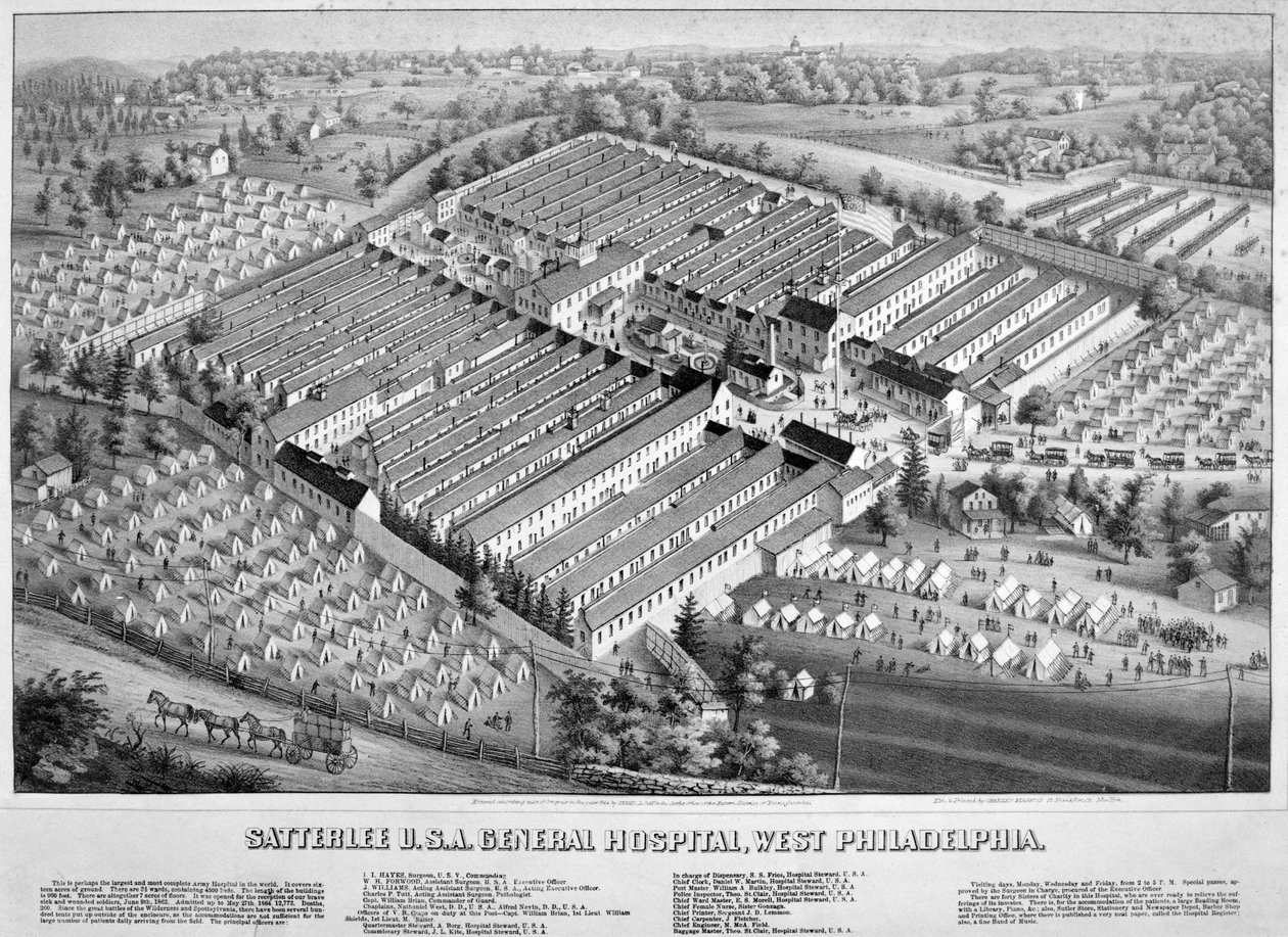 Hôpital Satterlee, Philadelphie, Pennsylvanie, 1863 - American School