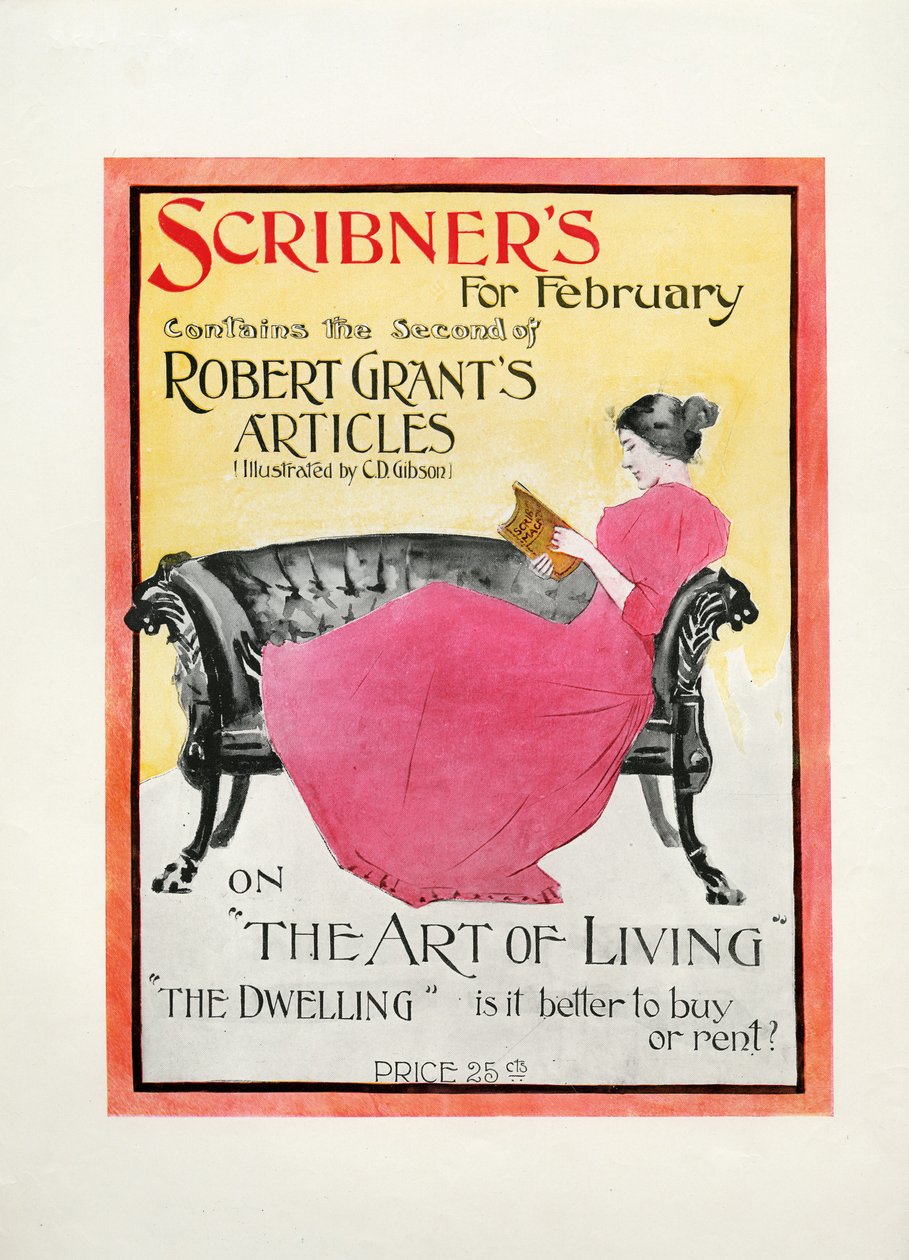 Scribners pour février 1895, contient le deuxième des articles de Robert Grant illustrés par C.D. Gibson sur L