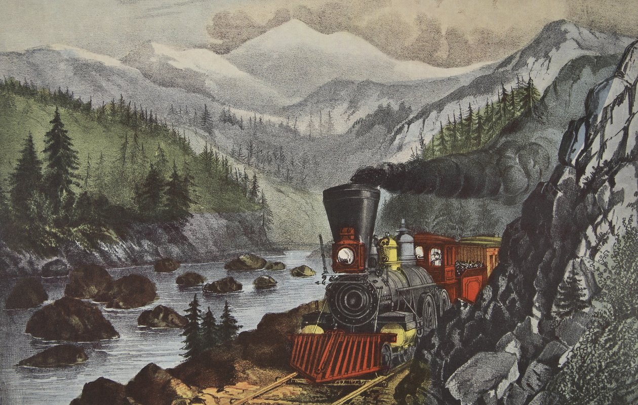La Route vers la Californie, Rivière Truckee, Sierra-Nevada - American School