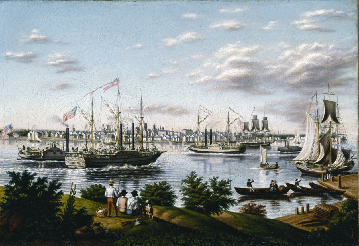 Vue de Détroit en 1836 - American School