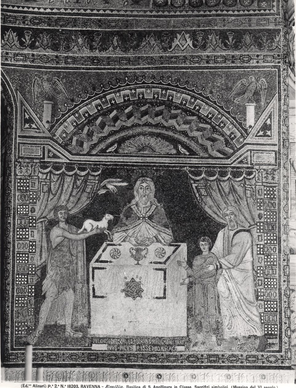 Sacrifice de Melchisédech (mosaïque) - Byzantine School