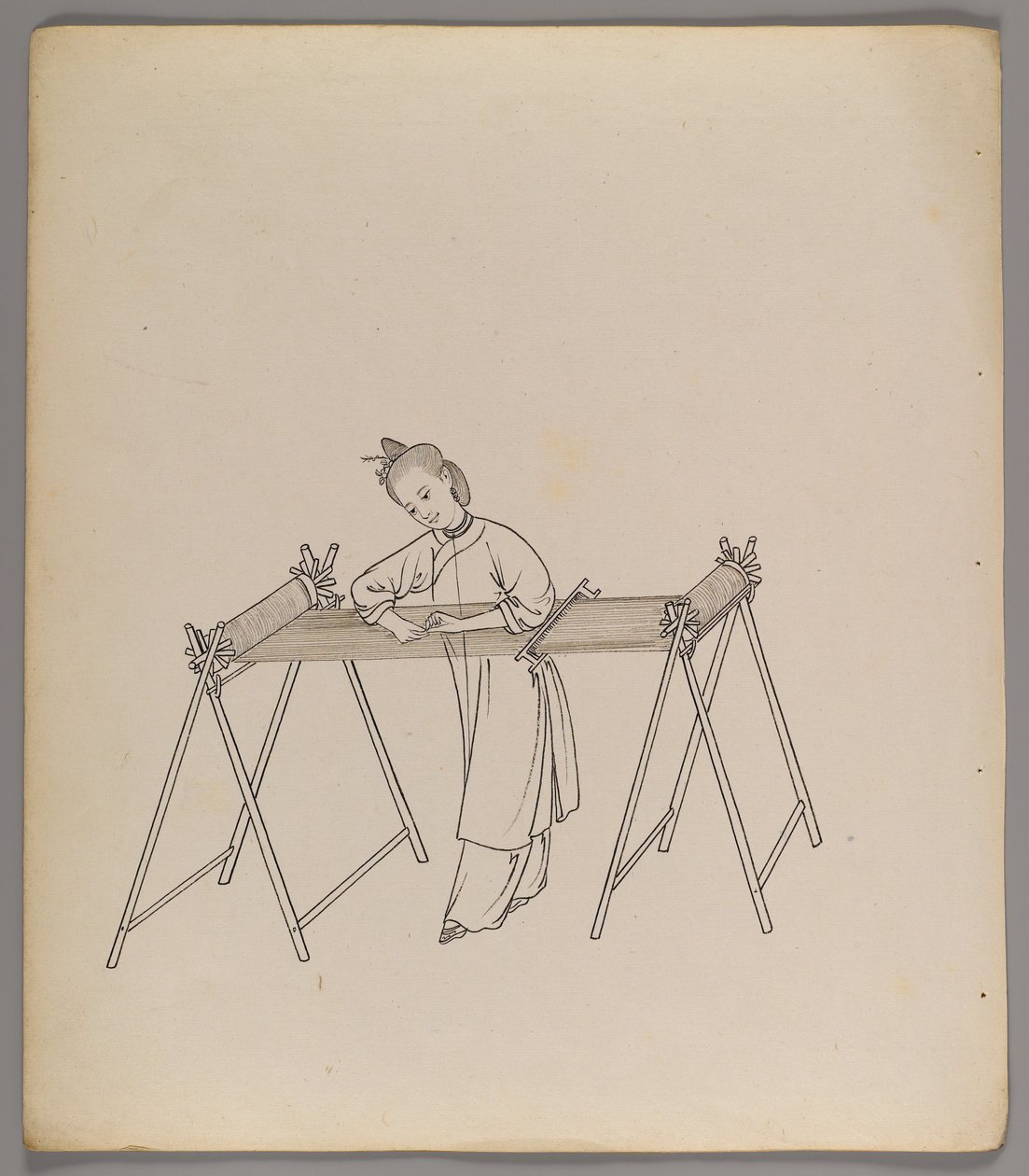 Album de feuilles séparées : Culture et production de la soie - Chinese School