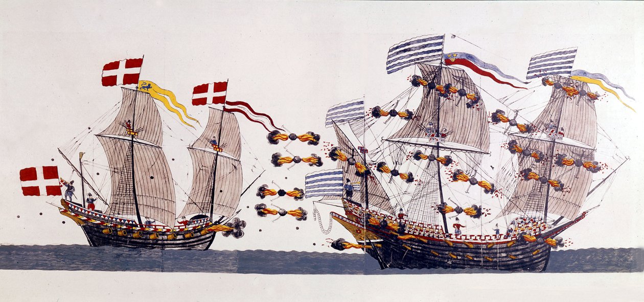 Bataille navale pendant la guerre de Sept Ans du Nord - Danish School