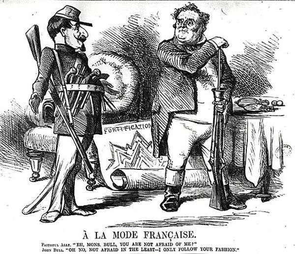 À la mode française, de Punch, ou le London Charivari, 4 août 1860 - English School