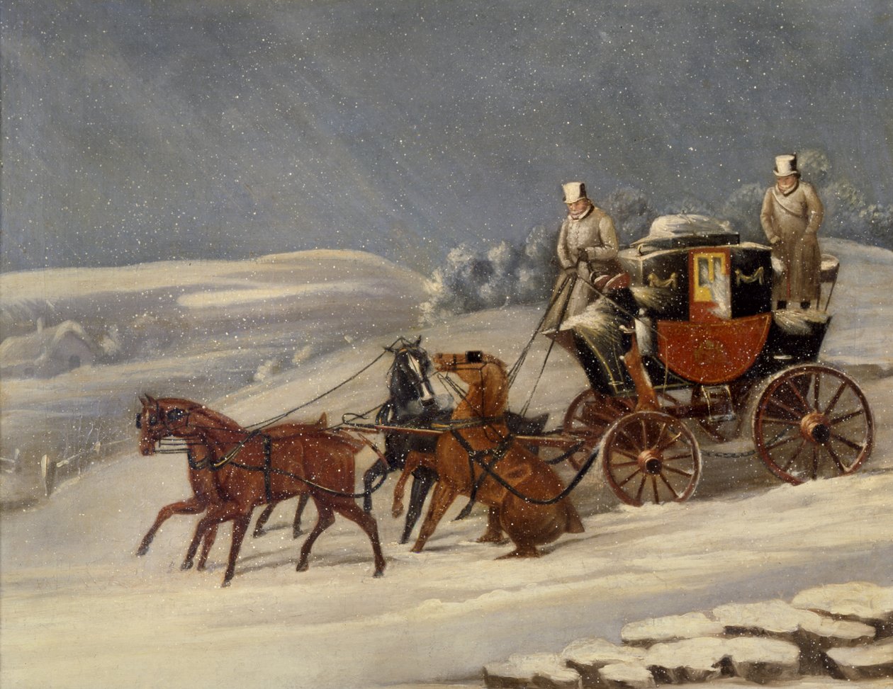 Carrosse et quatre chevaux - English School