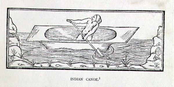 Canoë indien, de The Narrative and Critical History of America, édité par Justin Winsor, Londres, 1886 - English School