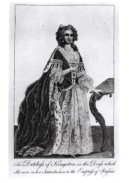 La Duchesse de Kingston (1720-88) dans la robe qu