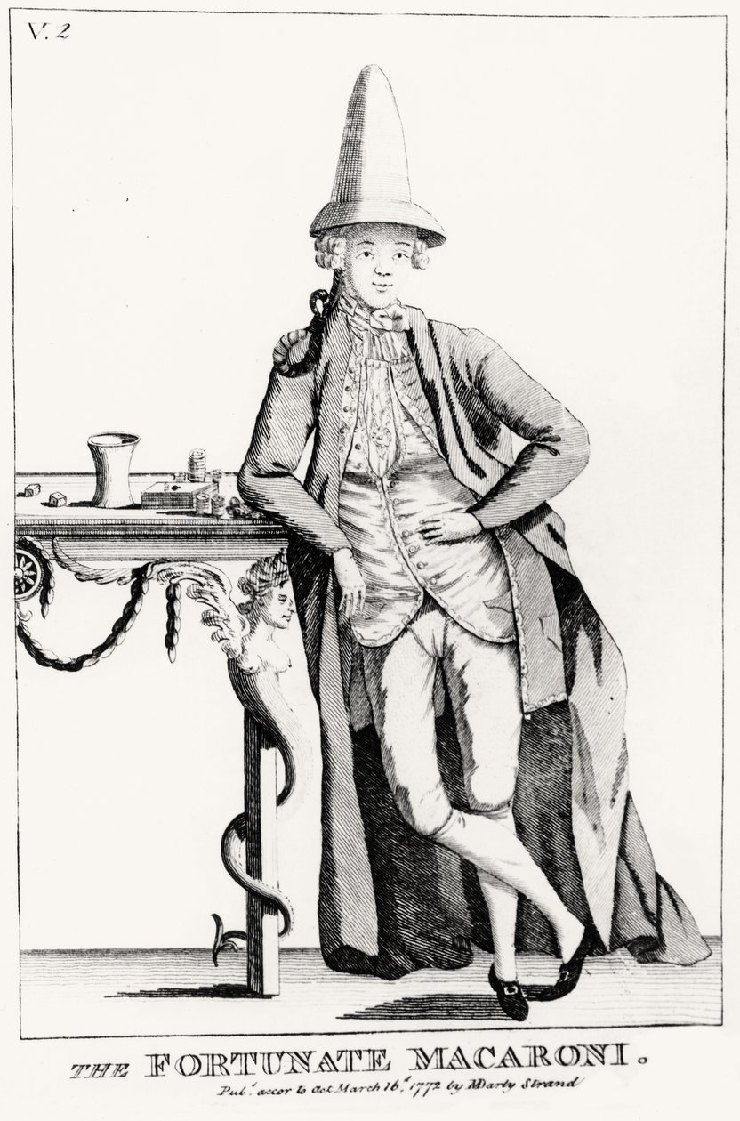 Le Macaroni Fortuné, pub. par N. Dandy, 16 mars 1772 - English School