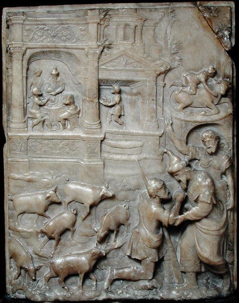 Relief représentant le Retour du fils prodigue, de Malines - Flemish School