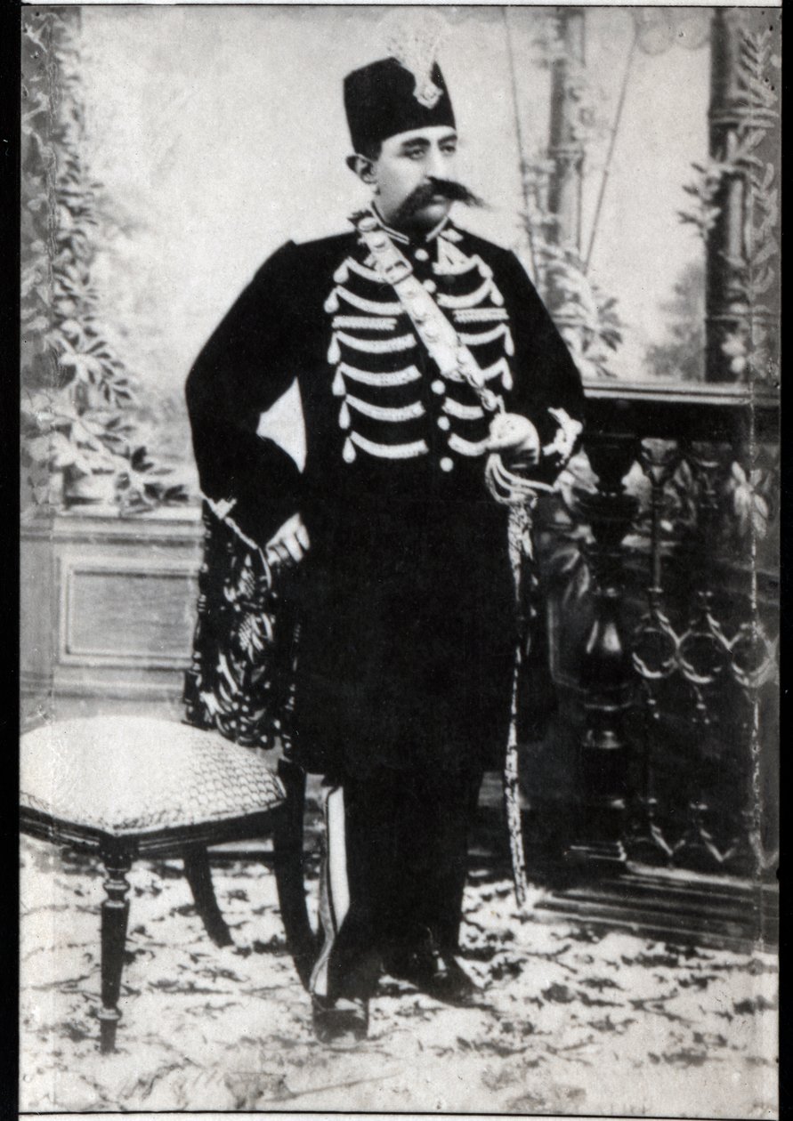 Portrait de Mozaffar ad-Din (1853-1907), Shah de Perse - French Photographer
