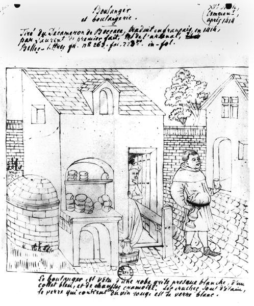 Boulanger et boulangerie, dessiné d