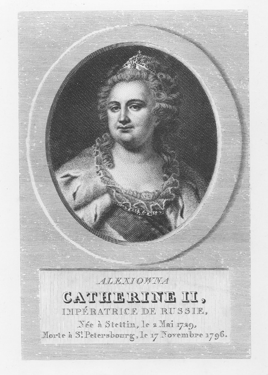 Catherine II de Russie - French School