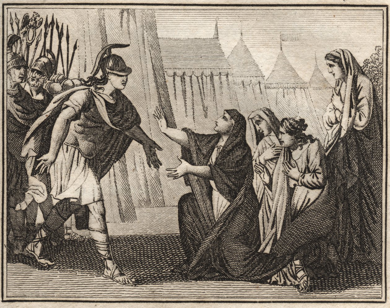 Gaius Marcius (Caius Marcius) Coriolanus et sa mère Veturia (488 av. J.-C.) - French School