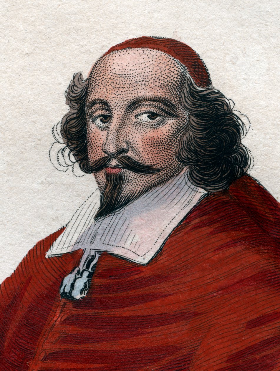 Portrait de Jules Mazarin (1602-1661), cardinal, diplomate et homme politique franco-italien - French School