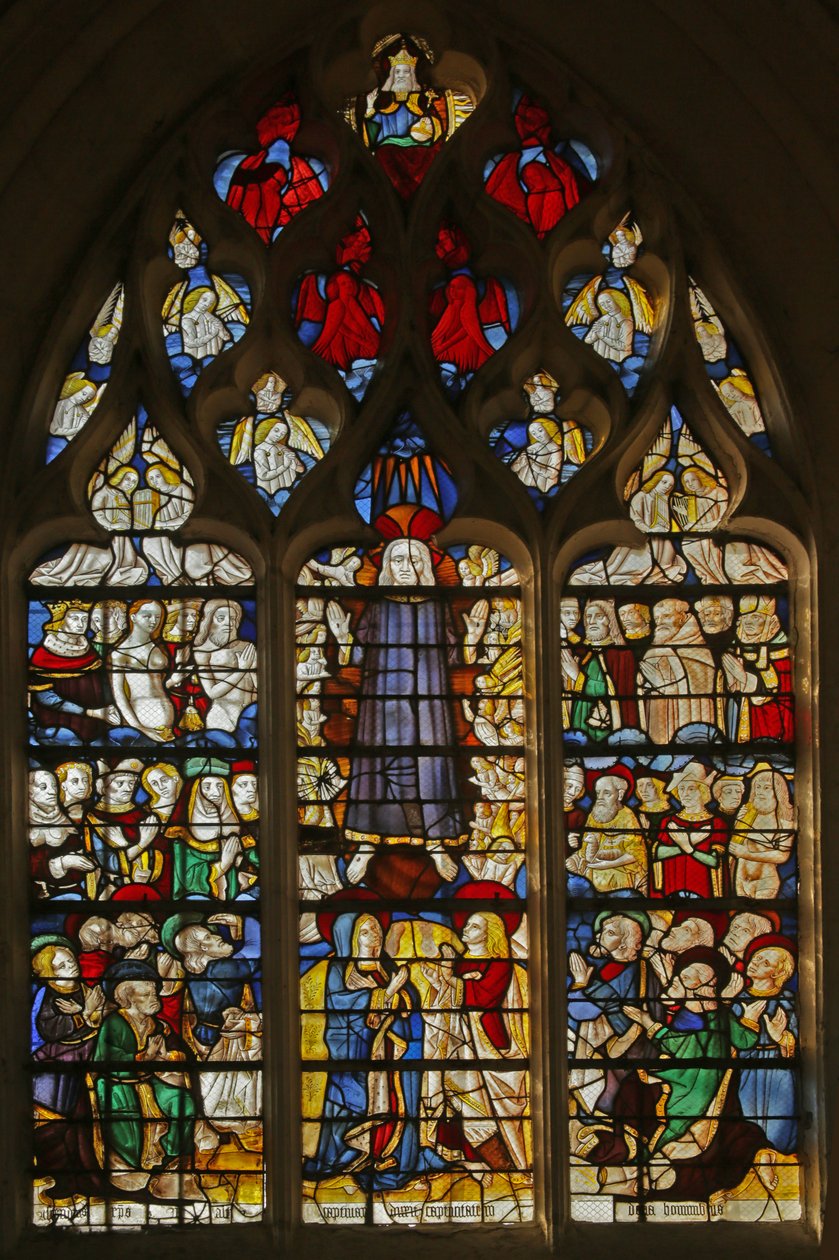 Fenêtre représentant la Seconde Venue du Christ - French School