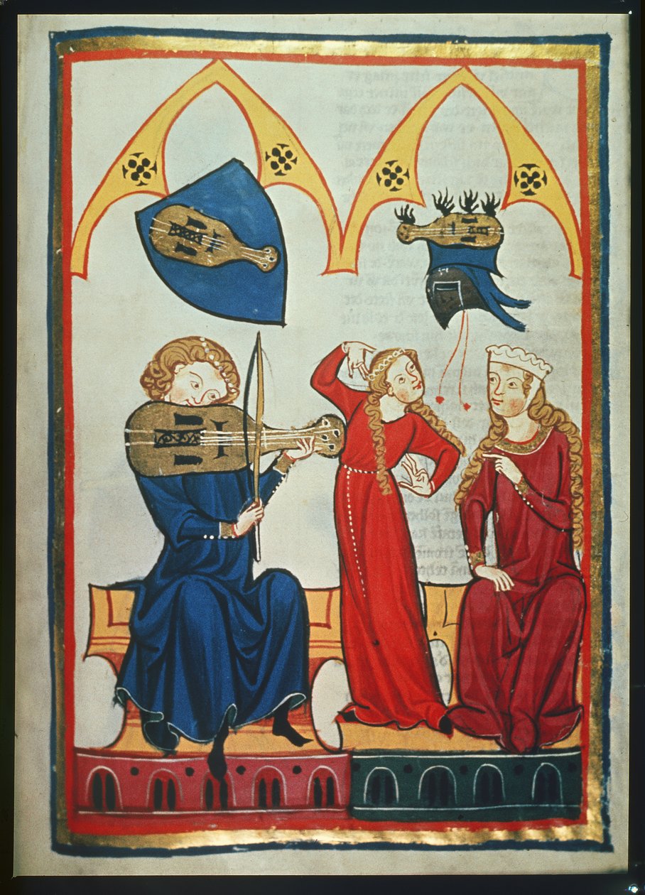 Violoniste du Codex Manesse, c.1300-40 - German School