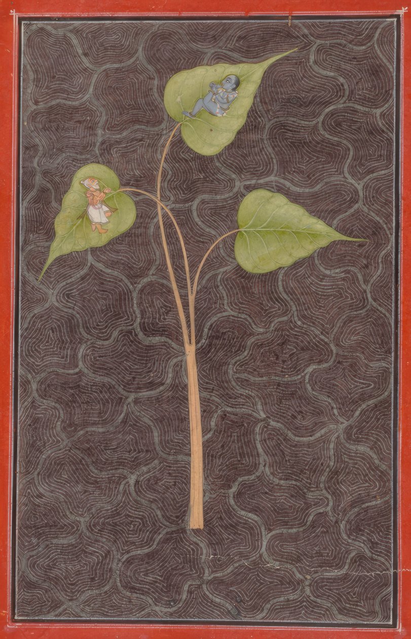Markandeya contemplant Krishna dans l