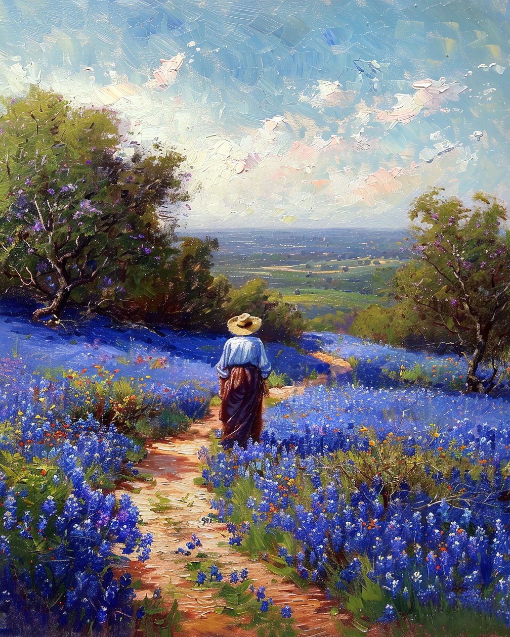 Champ de lavande avec point de vue pittoresque - F. Abderrahim