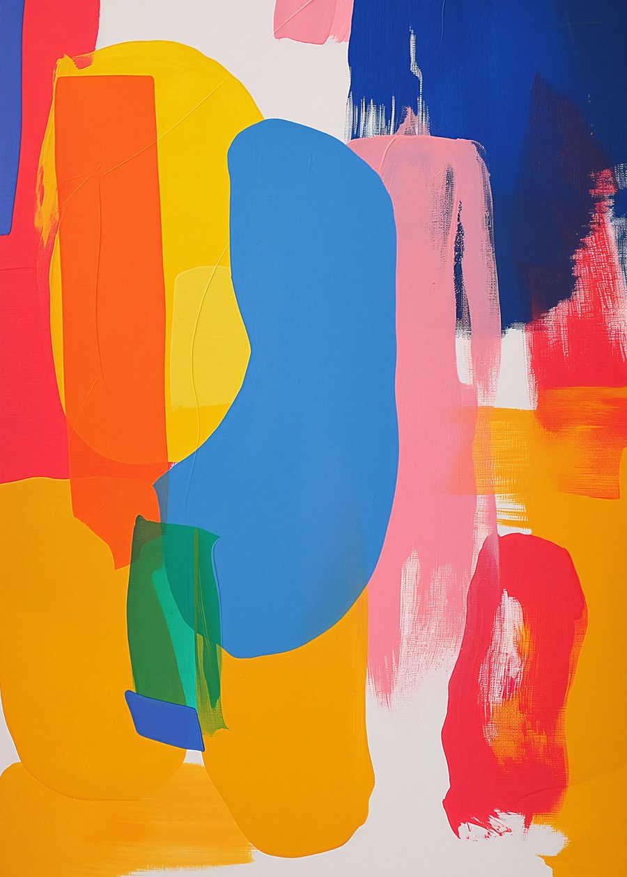 Fröhliches Farbmalerei minimalistischer kinderfreundlicher Stil von F. Abderrahim