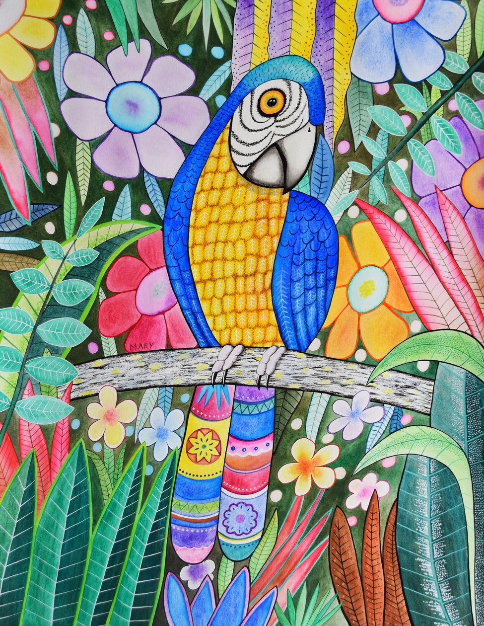 Papagei - Marys Watercolors