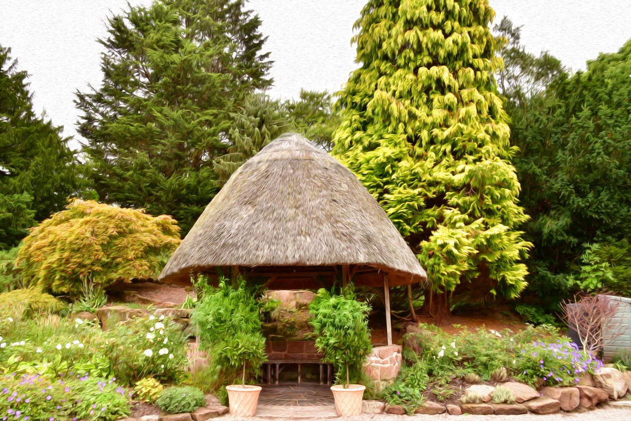 Paysage naturel dans le style de la peinture à l