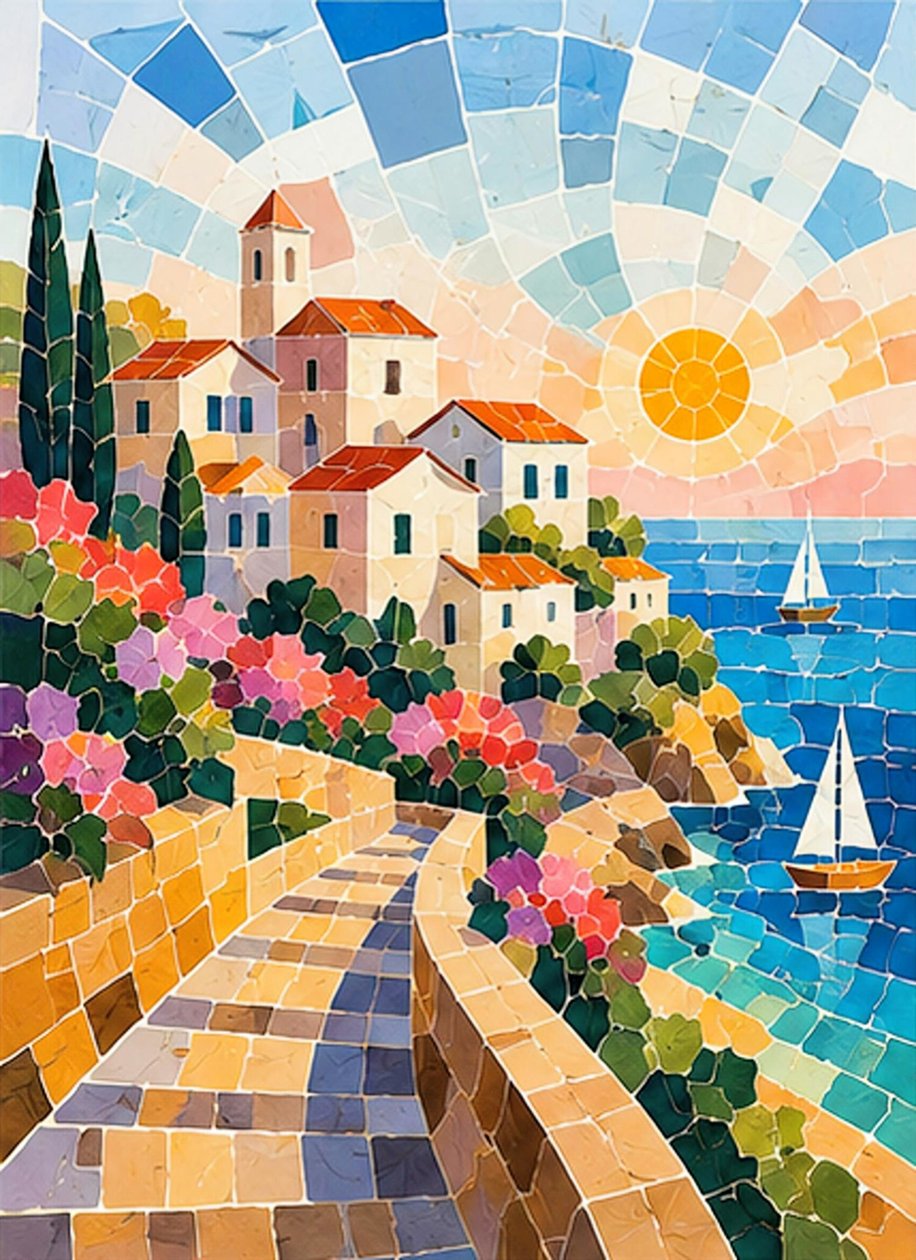Sentier ensoleillé au bord de la Méditerranée - Nomi Morina