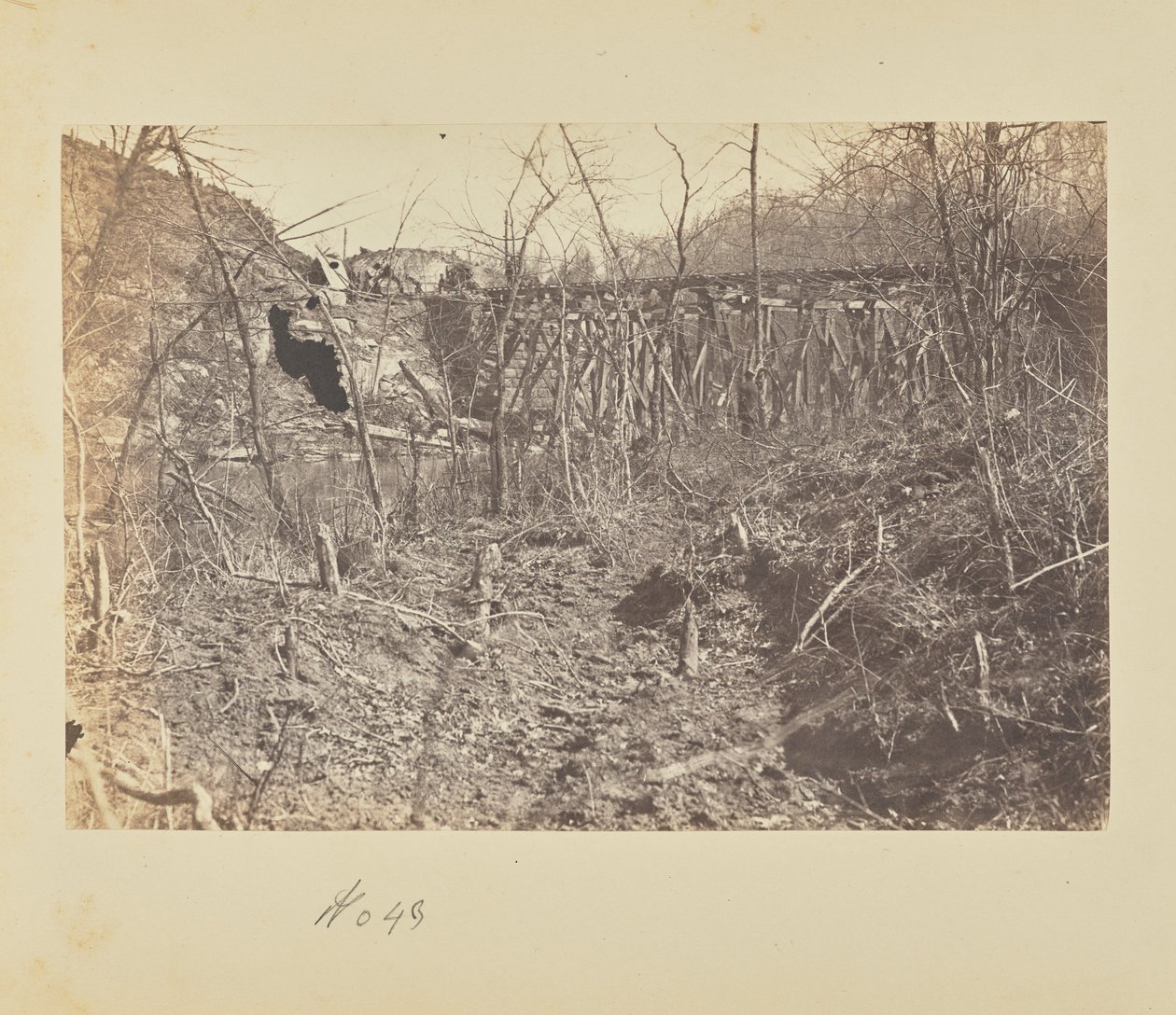 Pont à chevalets sur Bull Run - A.J. Russell