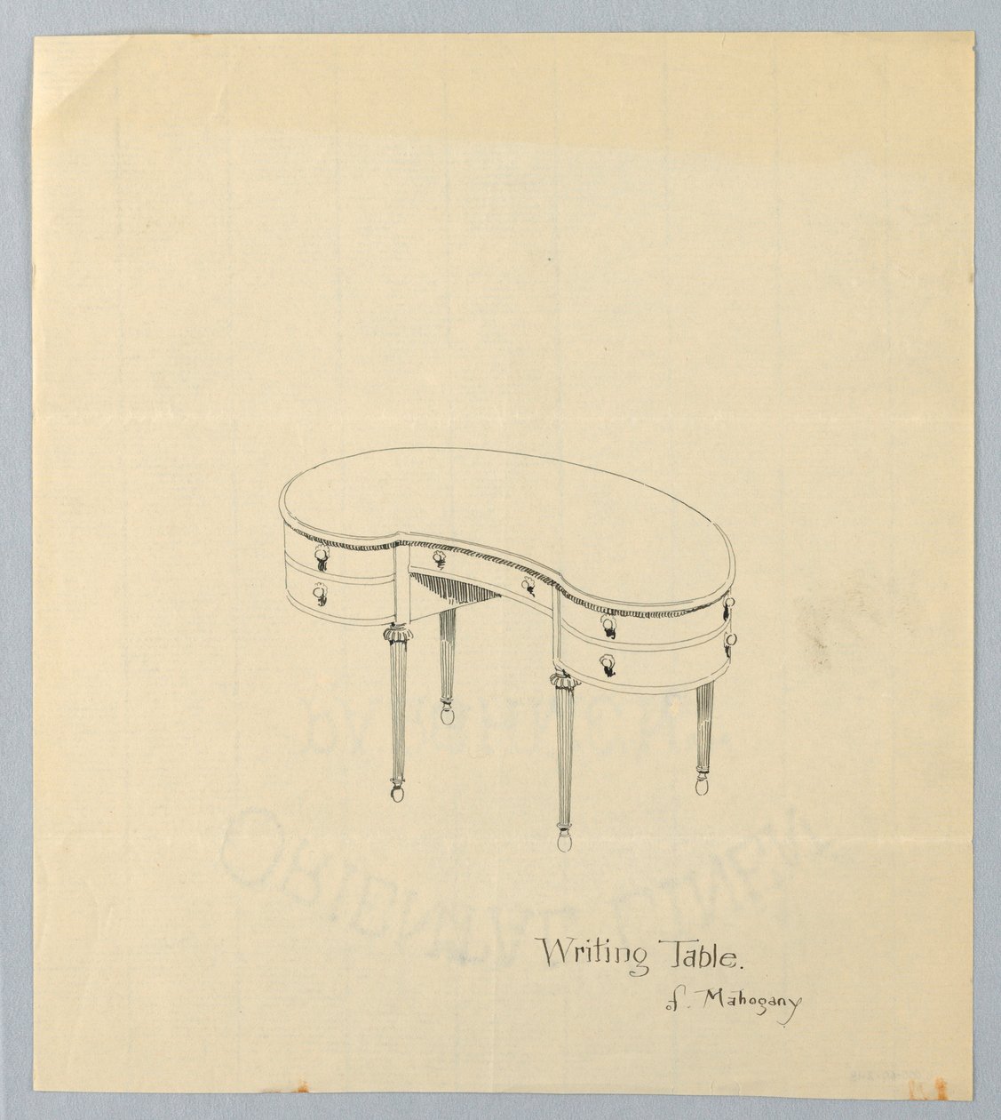 Conception pour une table d