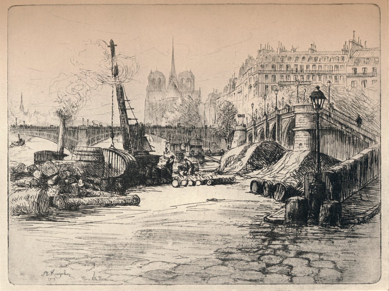 Notre-Dame et le quai de Béthune - AR Kempken