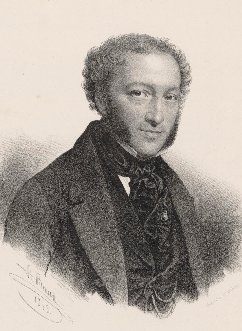 Portrait du pianiste et compositeur Ignaz Moscheles - A. Brandt