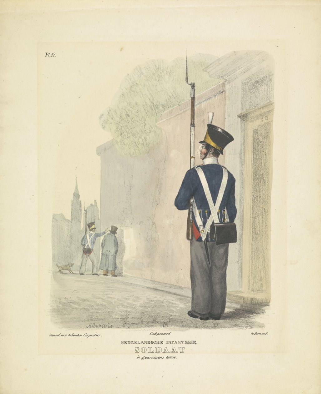 Soldat en tenue de garnison, 1820-1825 - A. Courtois