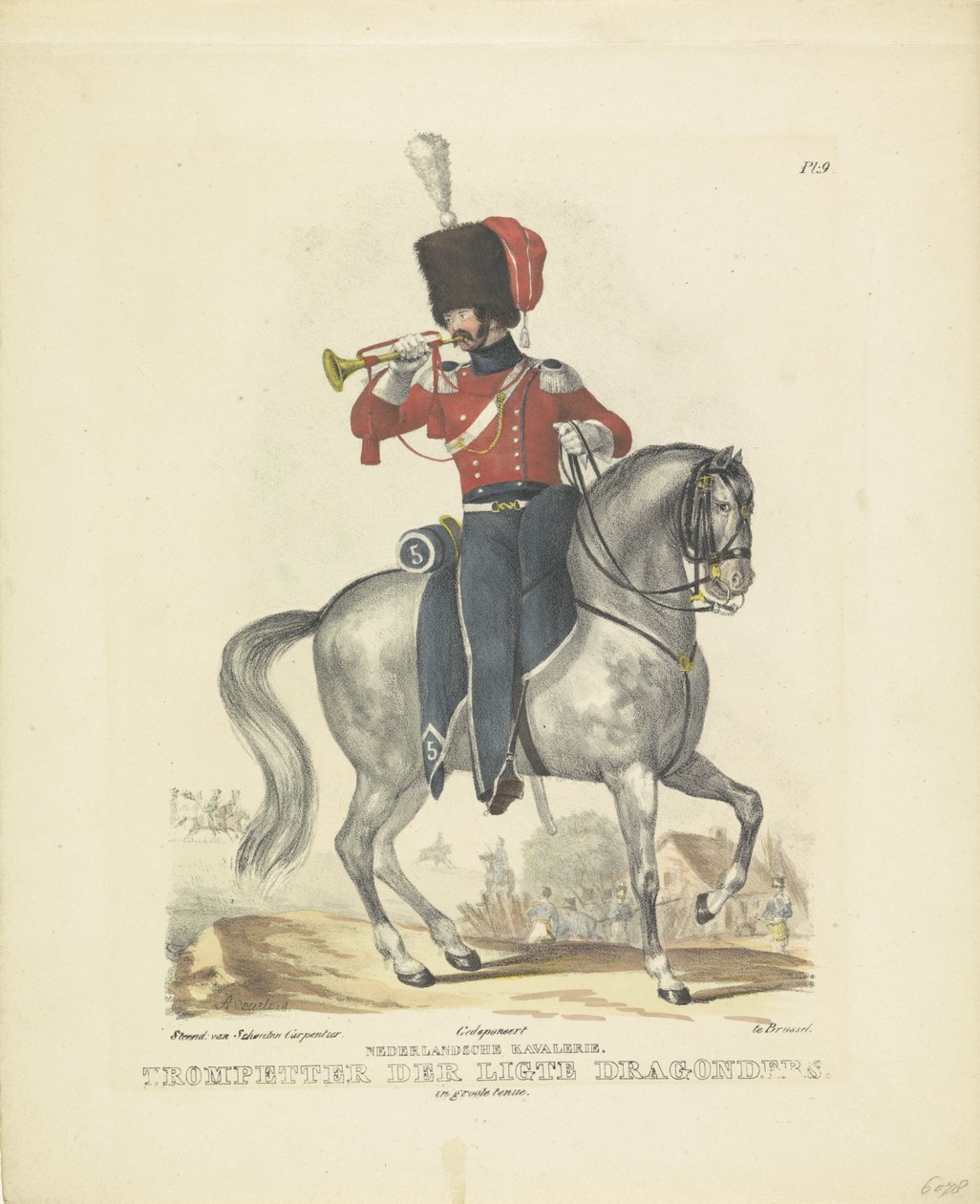 Trompettiste en uniforme complet, 1820-1825 - A. Courtois