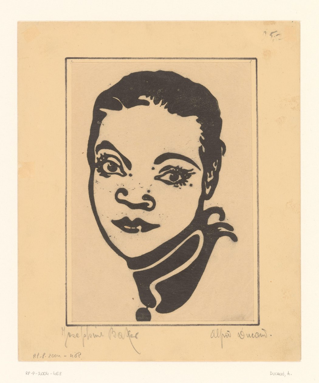 Portret van Josephine Baker - A. Ducand