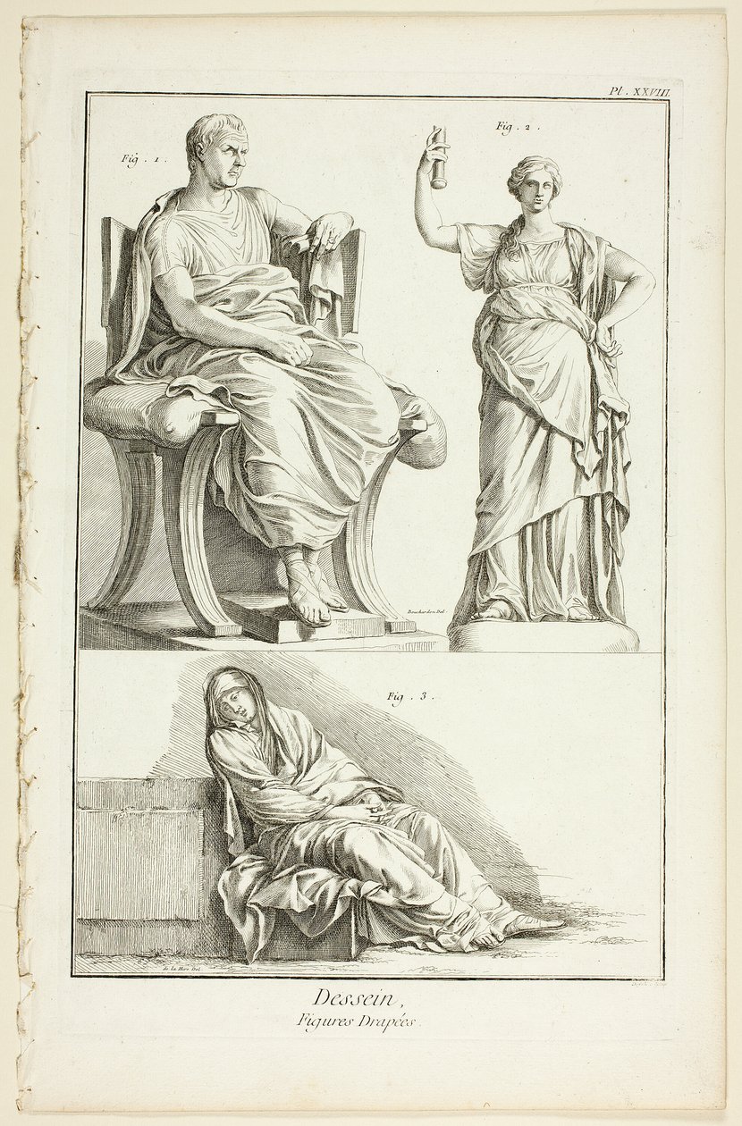 Dessin : Figures drapées, de l