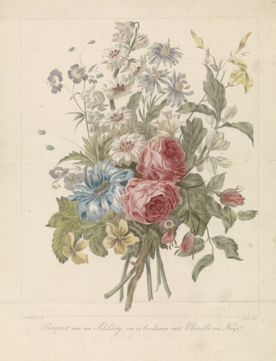 Bouquet, modèle pour broderie - A. Lutz
