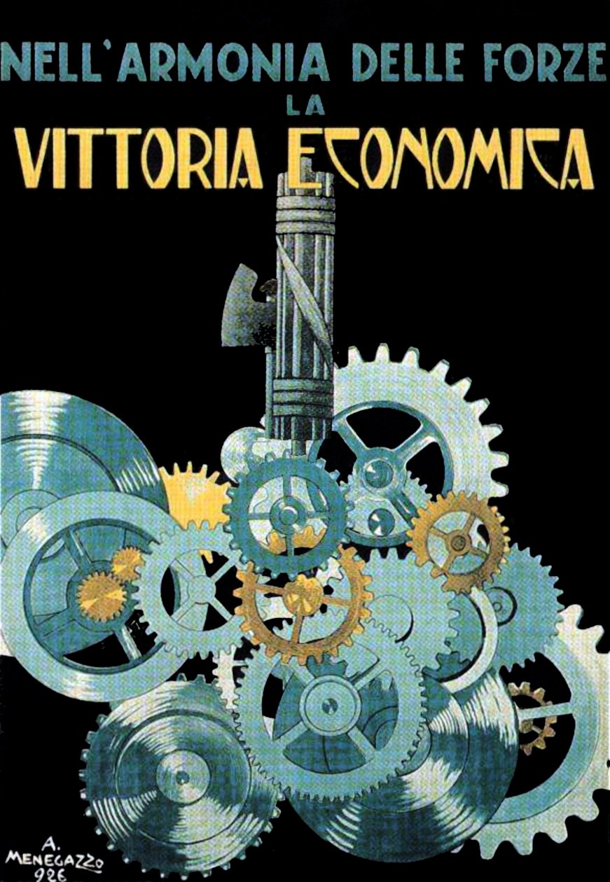 Affiche de propagande du manifeste du Parti fasciste italien - A. Menegazzo