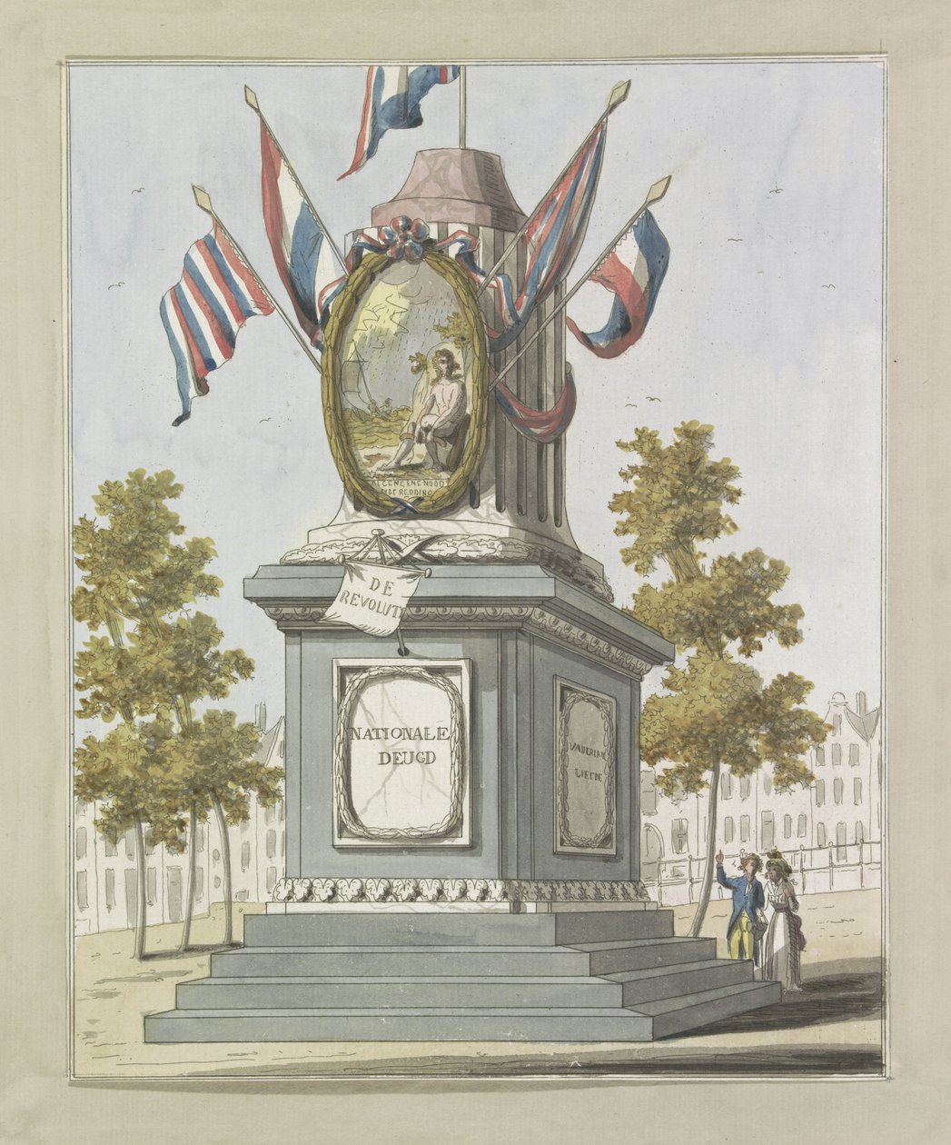 La Révolution, décoration sur la Place Royale, 1795 - A. Verkerk