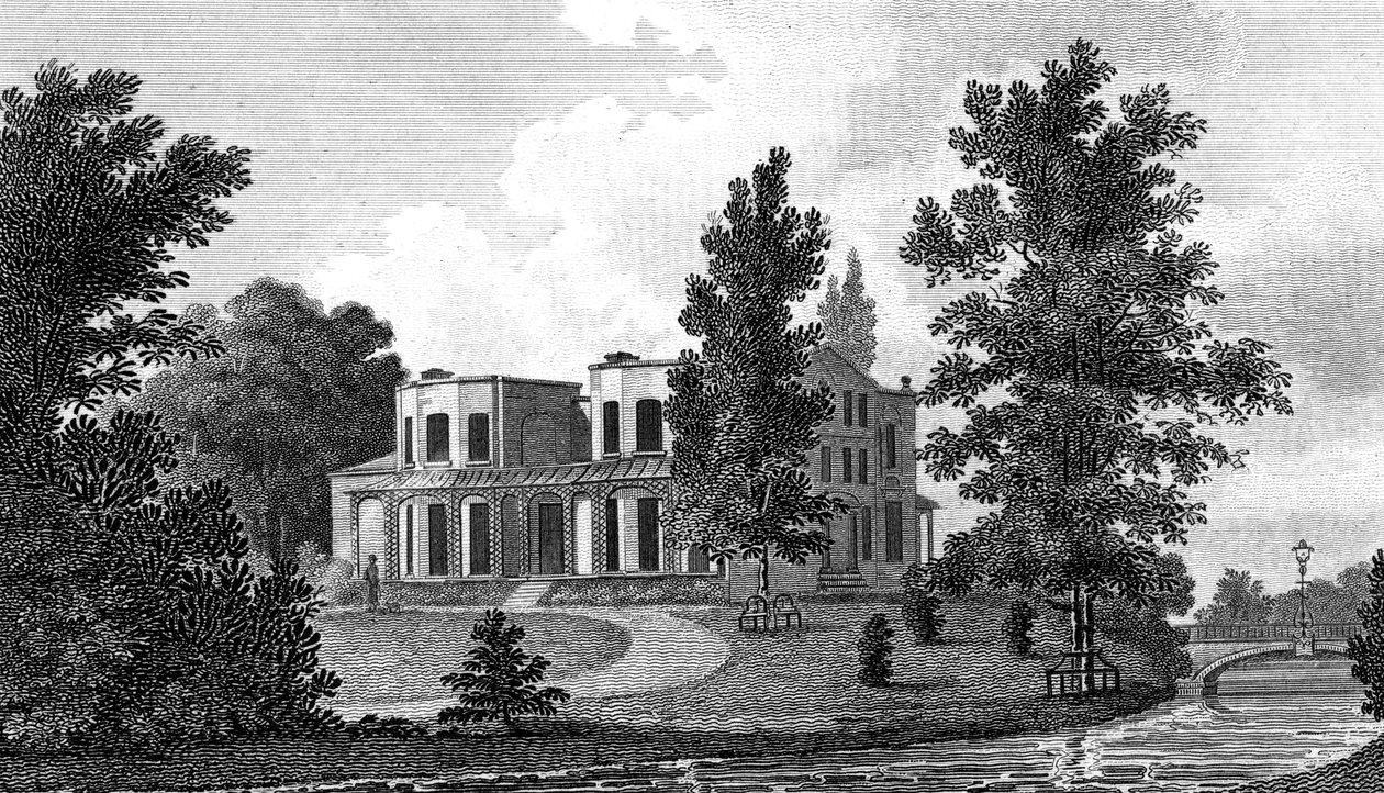Villa de Lord Nelson à Merton, 19ème siècle - A Warren