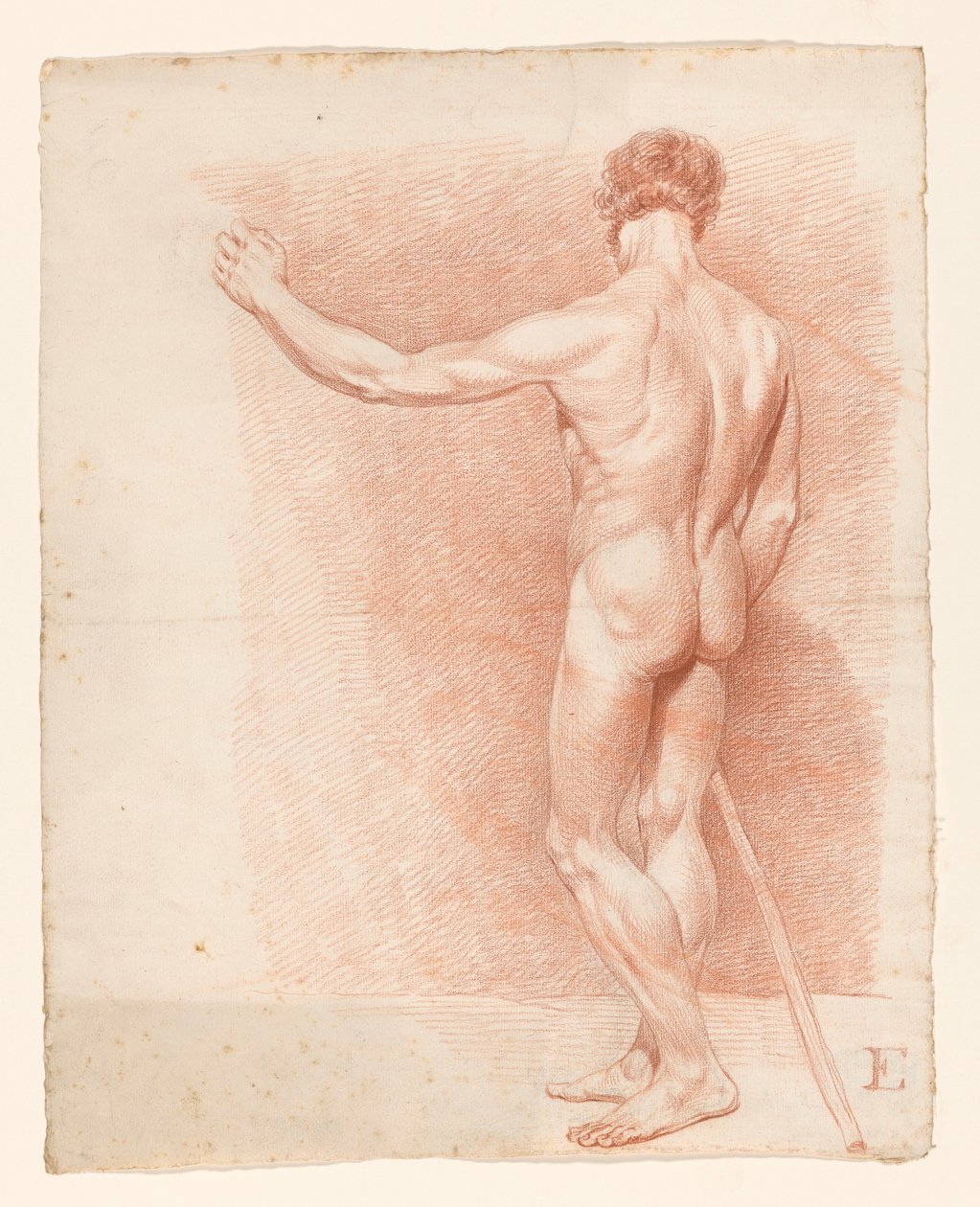 Homme nu debout, vu de dos - A. Waterloo (attributed to)