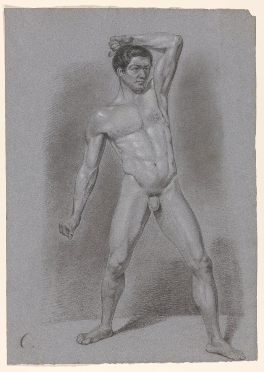 Homme nu debout, vu de face - A. Waterloo (attributed to)