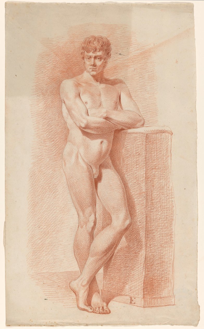 Homme nu debout, vu de face - A. Waterloo (attributed to)