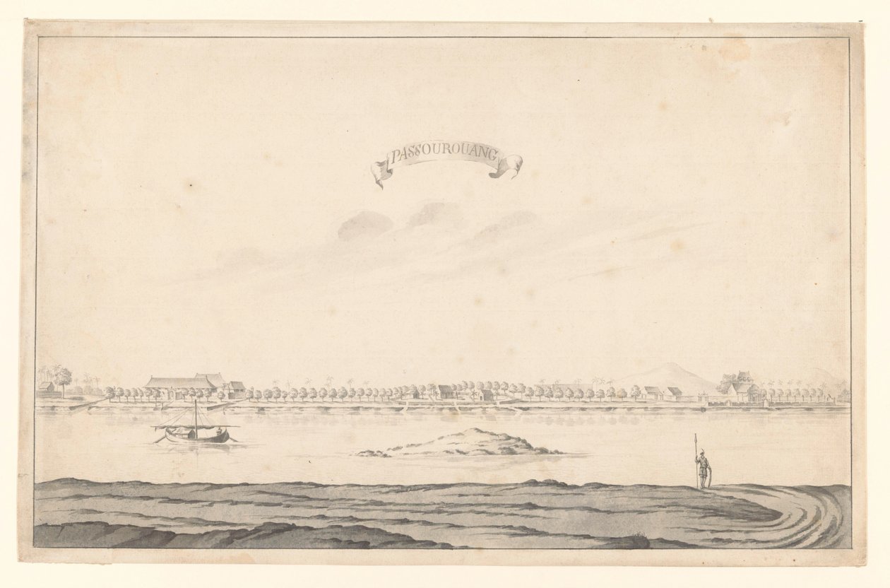 Vue de Passoeroean - A. de Nelly (possibly)