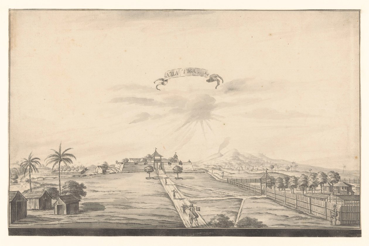 Vue sur le fort de Salatiga - A. de Nelly (possibly)