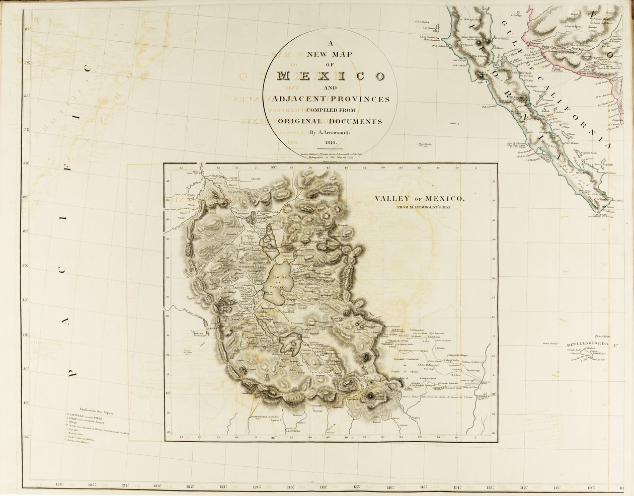 Nouvelle carte du Mexique et des provinces adjacentes - Aaron Arrowsmith