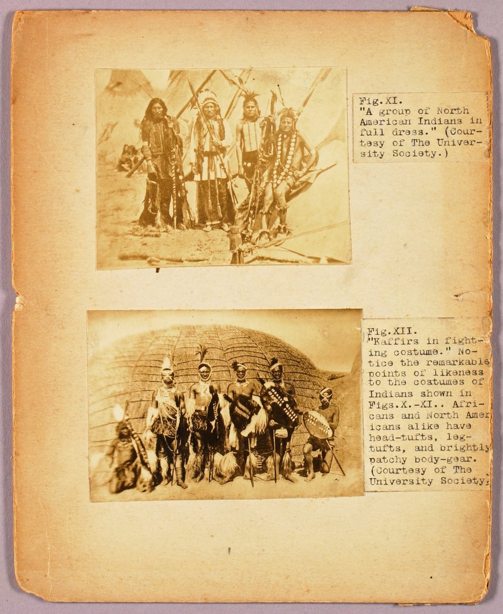 Fig. XI "Eine Gruppe nordamerikanischer Indianer in voller Tracht", Studienmappe für das Buch Tarnung im Tierreich - Abbott Handerson Thayer