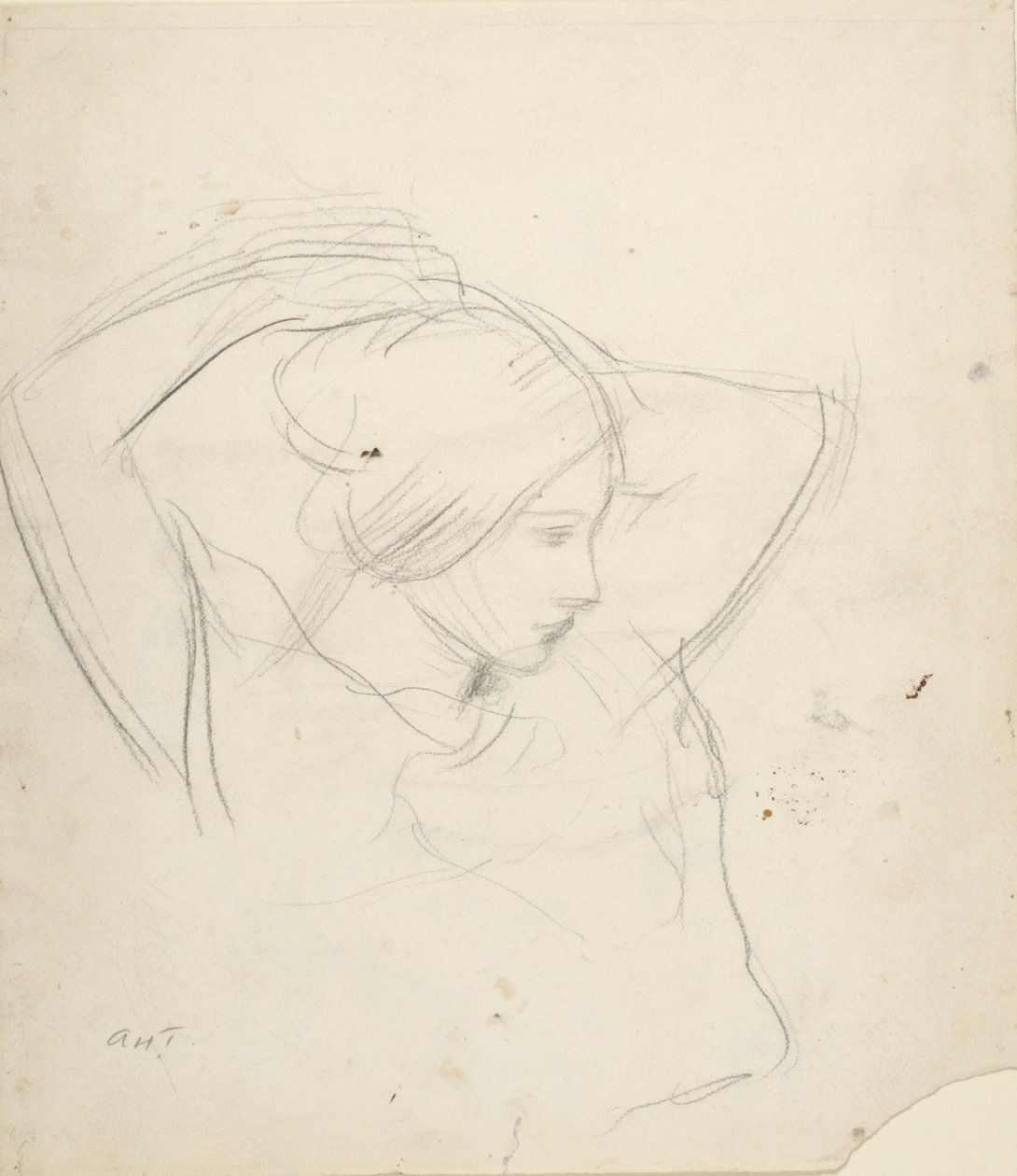 Une jeune fille en train de se coiffer - Abbott Handerson Thayer
