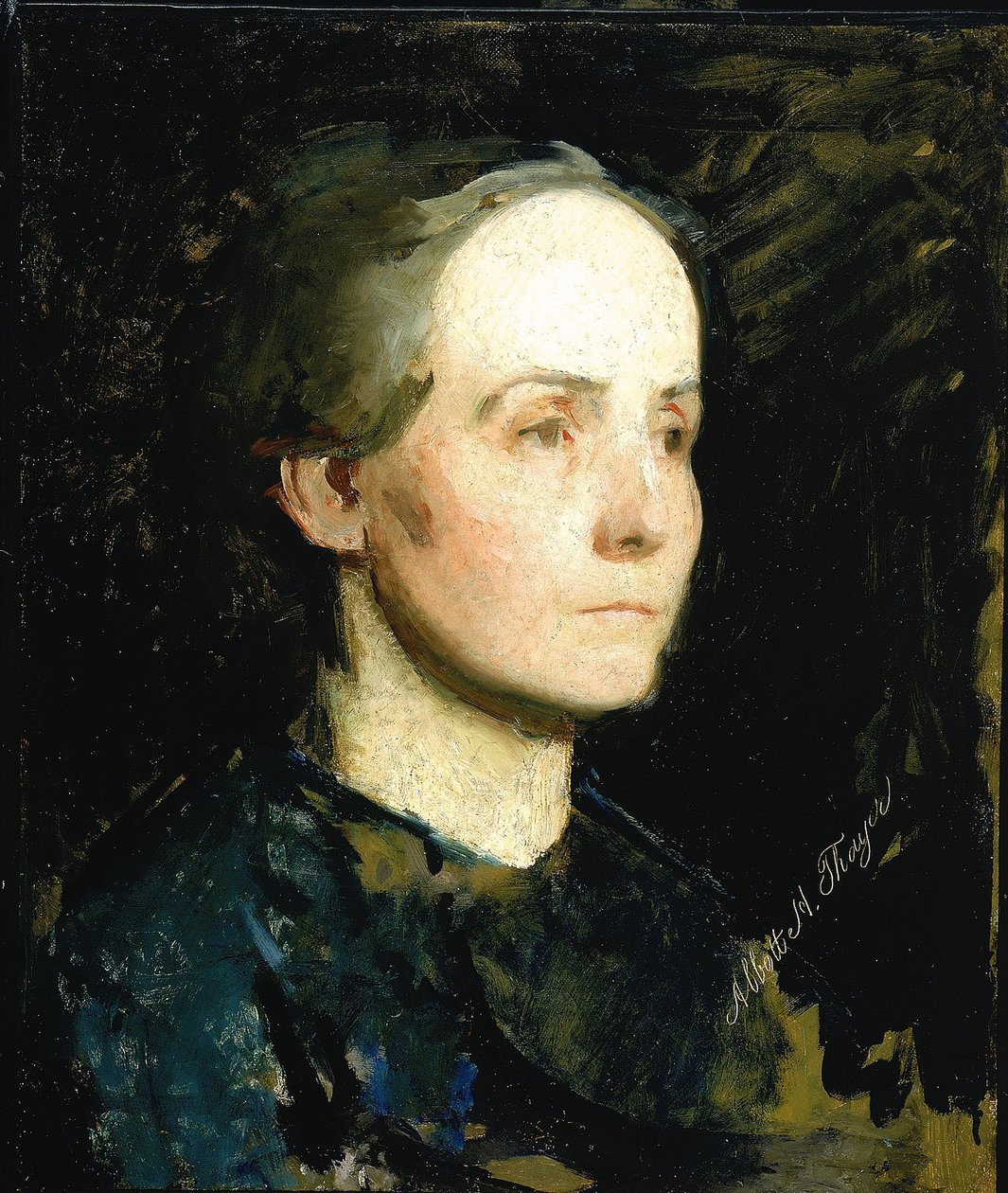 Portrait de femme (Mlle Gertrude Bloede) - Abbott Handerson Thayer